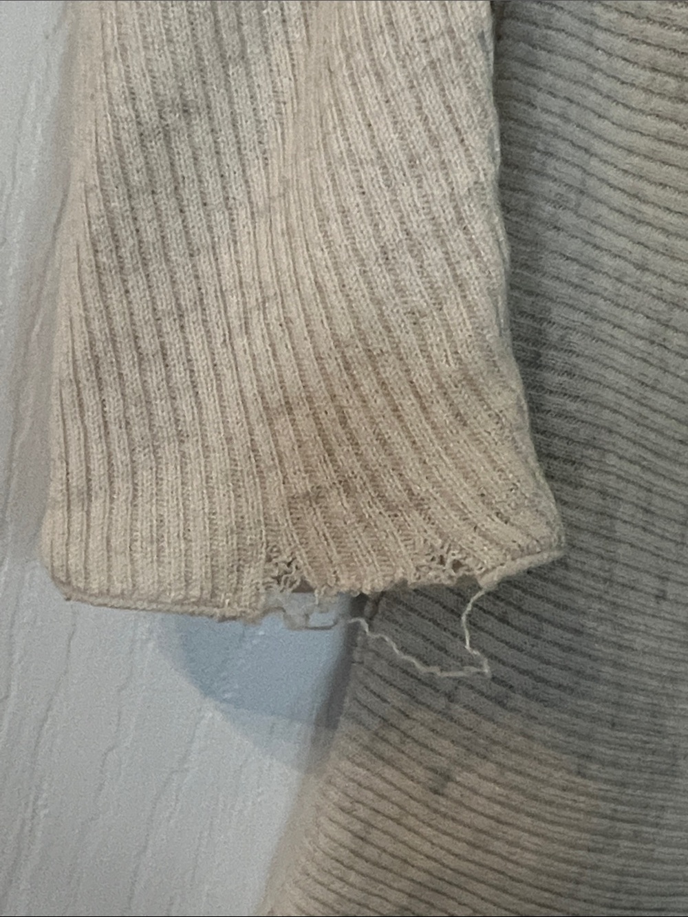 Massimo Dutti Cream Ribbed Crewneck Sweater - Picture 5 of 6